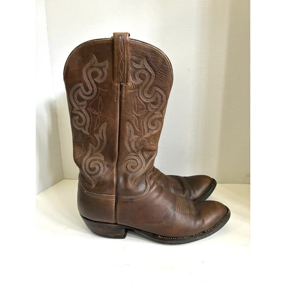 Lucchese Handmade Cowboy Boots – Men’s 11D Chestnut Brown (USA) - Picture 1 of 9